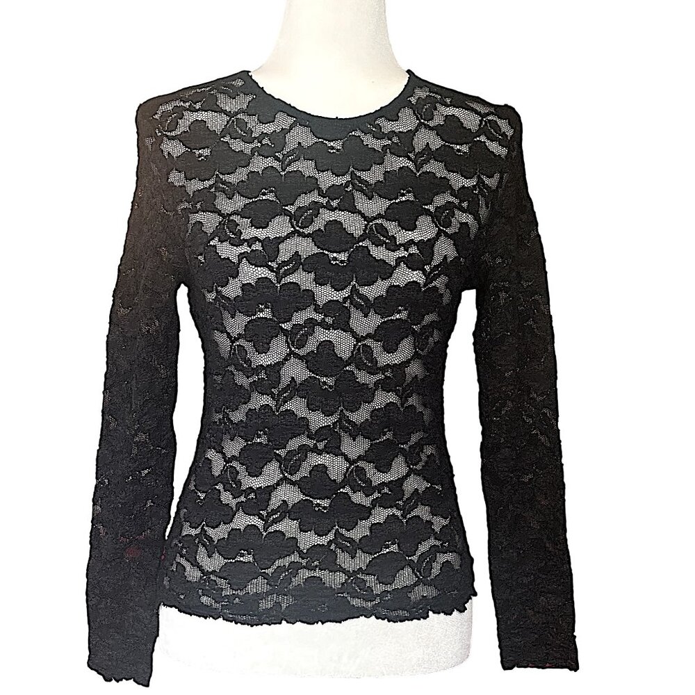 EXPRESS Tricot Lace Top, Size L
